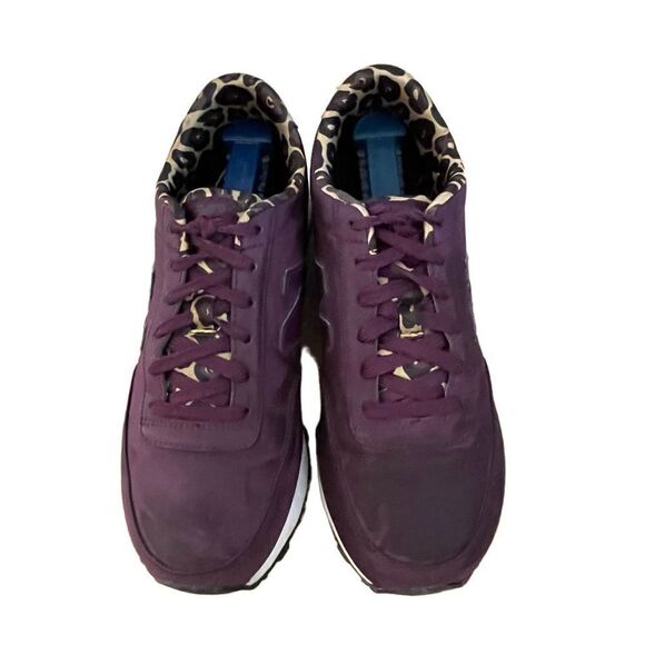 New Balance ~ WL501GB ~ size 8 ~ beautiful deep plum color with animal print - Picture 1 of 9